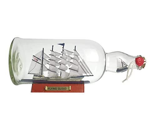 ANESTEN Modello di Barca a Vela, Modello di Nave Grande in Bottiglia di Vetro, Modello Finito di Nave in Bottiglia di Vetro, Decorazione della Stanza dei Bambini (27 * 9,8 * 12 cm)