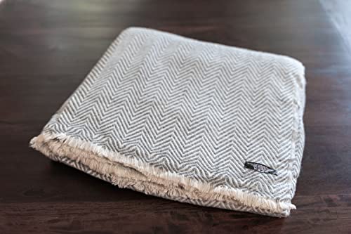Annapurna - Coperta in lana di cashmere al 100%, 125 cm x 250 cm, t...