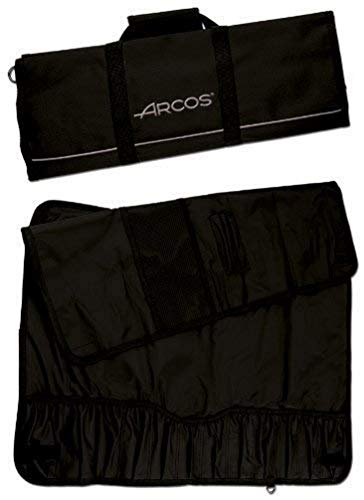 Arcos Borsa Portacoltelli, Borsa Portacoltelli di 12 pezzi, 100% Polyester 730 x 510 mm,, Colore Nero (COLTELLI NON INCLUSI)