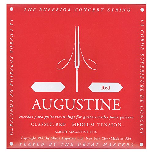 Augustine Classic, Corda rossa singola per chitarra classica, Red D4