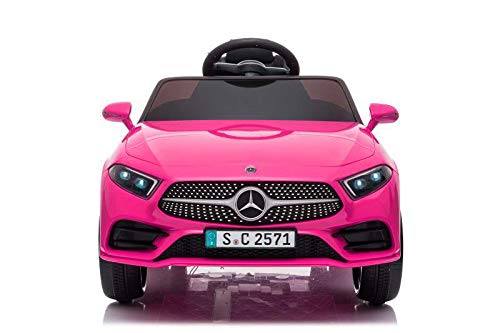 Babycar Mercedes CLS 350 AMG ( Rosa ) Nuova con Sedile in Pelle Macchina Elettrica per Bambini Ufficiale con Licenza 12 Volt Batteria con Telecomando 2.4 GHz Porte Apribili con MP3