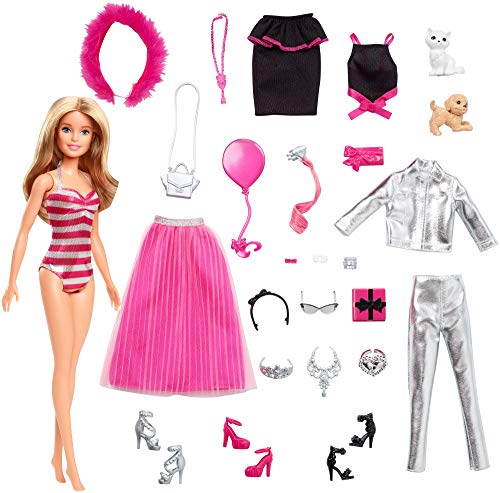 Barbie GFF61 Christmas Advent Calendar, Doll and Fashion Accessorie...