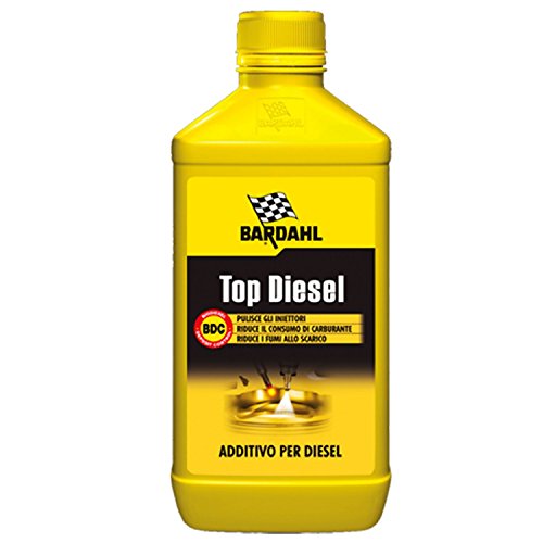 Bardahl 120040 - Top Diesel, Additivo Auto per Motori Diesel, 1 Litro, Pulitore Iniettori, Riduzione Fumo dello Scarico, Riduzione Consumo di Carburante