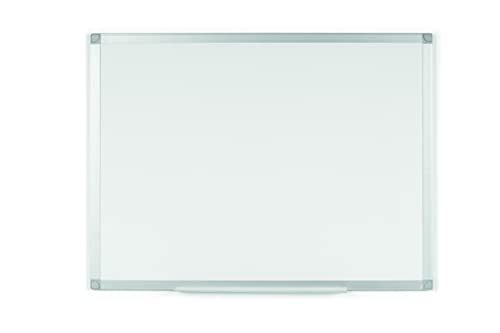 BoardsPlus BPM03014040- Lavagna Magnetica Bianca, 90 x 60 cm, Lavagna Cancellabile A Secco Con Cornice Sottile In Alluminio Anodizzato, Superficie In Acciaio Smaltato