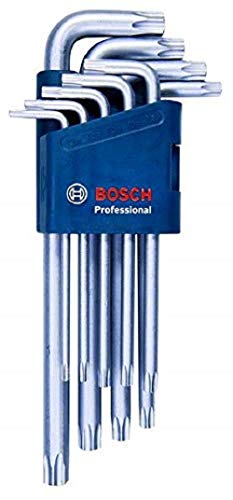 Bosch Professional 1600A01TH4 Set di Chiavi a Brugola, Blu, 9 Pezzi