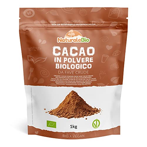 Cacao Biologico in Polvere 1 Kg. Bio, Naturale e Puro da Fave Crude...