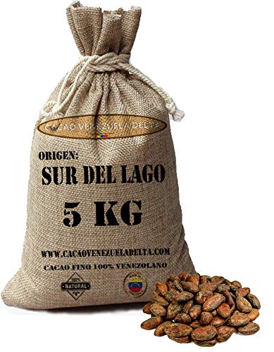 Cacao Venezuela Delta - Cacao fine 100% venezuelano - Cacao Di Fascia Alta e Qualità Premium - Criollo Beans - Origine Sur Del Lago - cioccolato - Sacchi di juta 5kg
