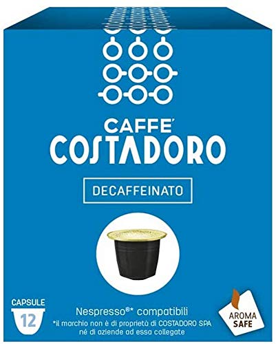 CAFFE  COSTADORO - Capsule Compatibili Nespresso Decaffeinate, Astuccio Da 12 Capsule - 5120 ml
