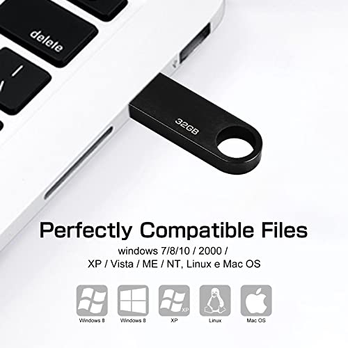 Chiavetta USB 32 GB, Mini PenDrive 32 Giga Metallo USB Flash Drive ...