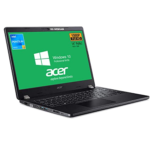 Computer portatile Acer TravelMate Ultraleggero 35,6 cm (14 ) Full HD Intel Pentium Gold 4 GB DDR4-SDRAM espandibile, 128 GB SSD, Wi-Fi 6 (802.11ax) Windows 10 Pro