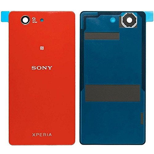 Copribatteria originale Back Cover Batteria Copertura per Sony Xperia Z3 Compact D5803 D5833 in arancione rosso + Pellicola adesiva guarnizione + Set di attrezzi