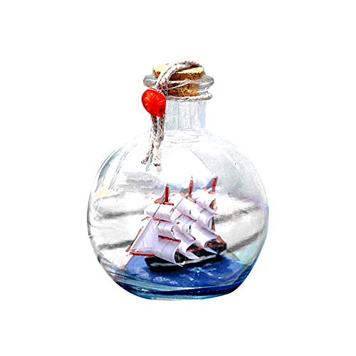 Deriva Bottiglia Decor, Barca a vela in bottiglia di sughero di vetro, nave pirata in una bottiglia Kit Artigianato Nautico Decorazioni per la casa Regali Artigianato