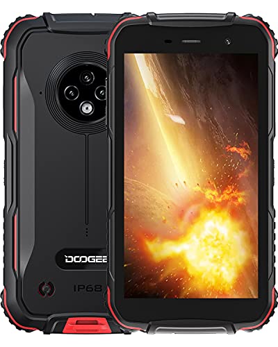 DOOGEE S35 [2021] Rugged Smartphone 4350 mAh Batteria,Telefoni Android 10 GO 4G Economici e Pratico, Fotocamera Tripla da 13 MP, 2 GB + 16 GB, 5 Pollici HD+, IP68   IP69K Telofono Cellulare, GPS,Rosso