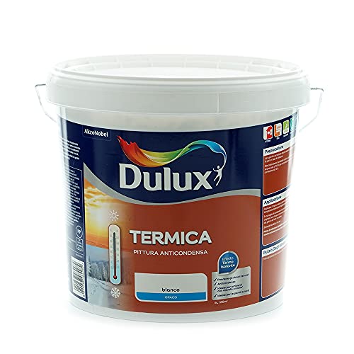 Dulux Termica Pittura all Acqua per Interni Anti condensa Anti Umidità, 5 Litri, Bianco