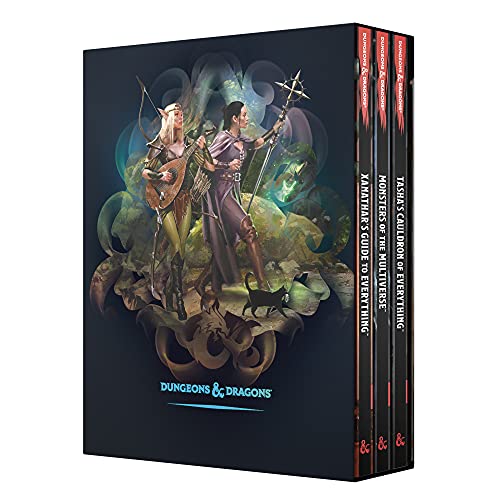 Dungeons & Dragons - 5th Rules Expansion Gift Set (WTCC9939): Tasha s Cauldron of Everything + Xanathar s Guide to Everything + Monsters of the Multiverse + DM Screen