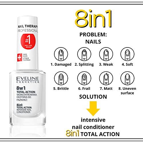 Eveline Cosmetics Terapia Professionale Delle Unghie 8in1 Total Act...