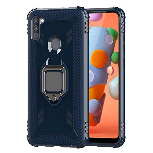 FANFO Case for Wiko View 4 Wiko View 4 Lite Case, [360 Degree Rotation Finger Ring] [Anti-fall] Soft TPU Shockproof Armour Cover, Blue
