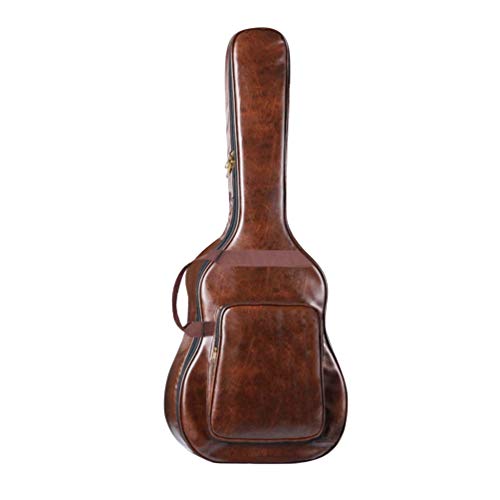FARUTA 40 41  Borsa per chitarra acustica regolabile a doppia tracolla con tasca per maniglia Custodia per basso impermeabile (colore: marrone)