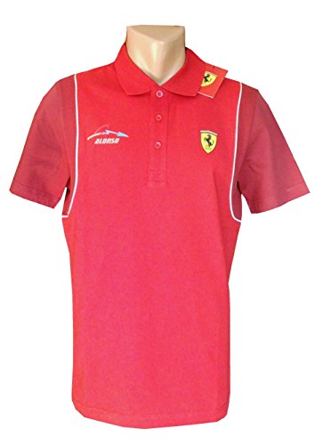 Ferrari   Formula 1 – Polo da uomo Santander Alonso – Rosso, L