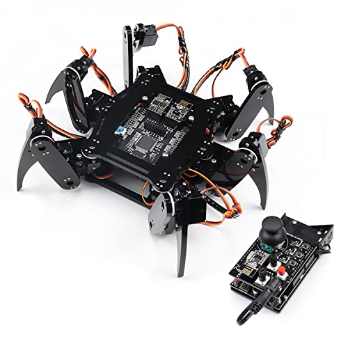 Freenove Hexapod Robot Kit with Remote (Compatible with Arduino IDE), App Remote Control, Walking Crawling Twisting Servo STEM Project