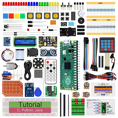 Freenove Ultimate Starter Kit for Raspberry Pi Pico (Included) (Compatible with Arduino IDE), 687-Page Detailed Tutorial, 222 Items, 112 Projects, Python C Java Code