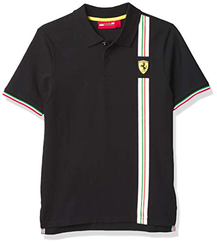 Fuel For Fans - Polo da Uomo, Uomo, Scuderia Ferrari F1 - Polo Bandiera Italiana, 130101068, Nero, XXL