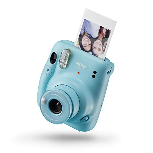 Fujifilm instax mini 11 Sky Blue | Fotocamera a sviluppo istantaneo | Modalità Selfie | Esposizione Automatica | Foto Formato mini 62 x 46 mm