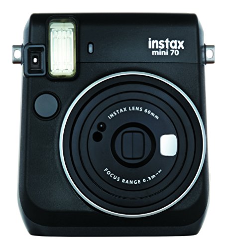 Fujifilm instax mini 70 Midnight Black Fotocamera Istantanea per Stampe Formato 62x46 mm, Nero