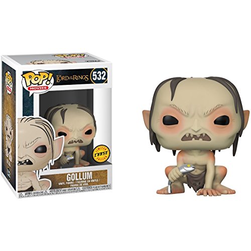 Funko Gollum (Chase Edition): Lord of The Rings x POP! Movies Vinyl Figure & 1 PET Plastic Graphical Protector Bundle [#532   13559 - B]