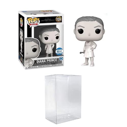 Funko Pop! Movies Justice League Diana Prince (Black White) DC Shop Exclusive Figure Bundled with a Byron s Attic Pop Protector