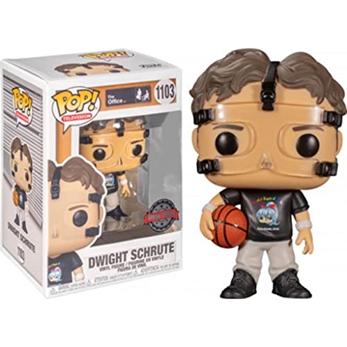 Funko Pop! The Office Dwight Schrute Basketball #1103 Exclusive with Chalice Collectibles Pop Protector Case