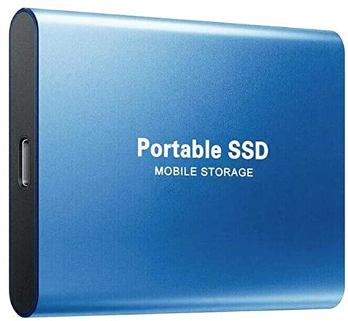 FXONCU Disco rigido esterno 4TB Hard disk portatile SSD da USB 3.1 ad alta velocità viene fornito con due adattatori HDD da per Mac, PC, laptop (4tb,blu)
