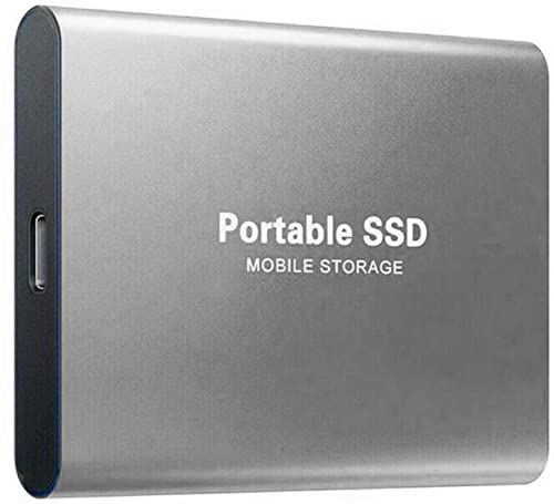 FXONCU Hard disk esterno portatile da 4TB, disco rigido esterno ultra sottile, compatibile con PC, Mac, PC desktop, computer portatile (argentato-4tb)