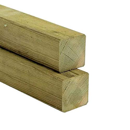 Gartenwelt Riegelsberger - Pali in legno di pino impregnato, 70 x 70 mm, lunghezza 100 cm, 4 lati piallati lisci