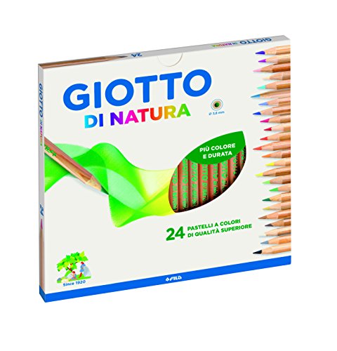 GIOTTO Di Natura - Astuccio Da 24 Matite A Pastello Colorate, 3.8 m...