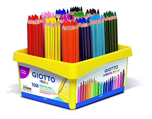 Giotto Mega Schoolpack 108 pz 9X12 Colori assortiti