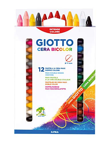 Giotto- pastelli a Cera Bicolore, 12 unità (Confezione da 1), 291300