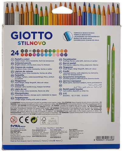 Giotto Stilnovo Astuccio Da 24 Matite A Pastello Colorate, 3.3Mm, M...