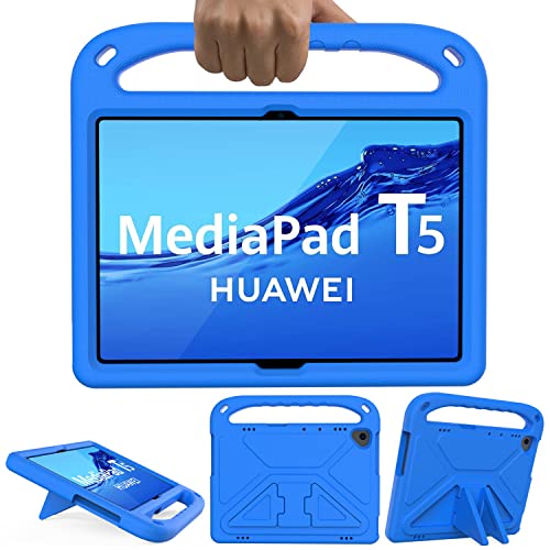 GOZOPO Custodia per bambini per Huawei MediaPad T5 10 (10,1 pollici) antiurto maniglia del basamento della copertura per bambini per Huawei MediaPad T5 10 (10,1 ) (Blue)