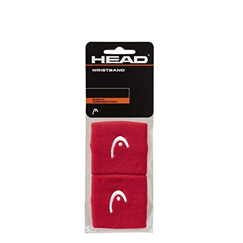 HEAD Polsino da 2.5”, Accessori Tennis Unisex Adulto, Rosso, taglia unica