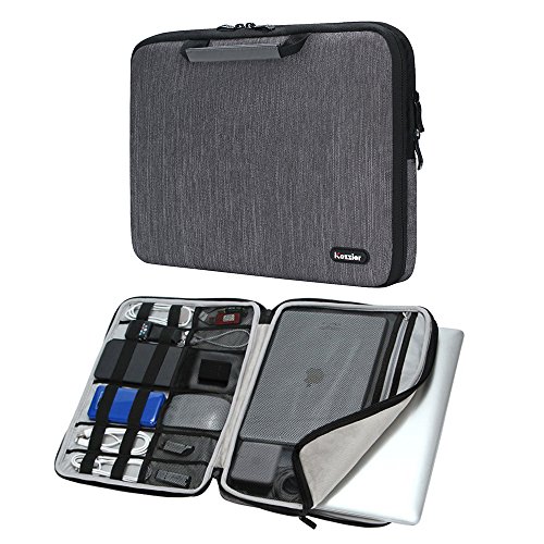 iCozzier 15-15.6 pollici borsa per computer portatile Costodia per accessori elettronici for Laptop Ultrabook Notebook Netbook MacBook – Grey