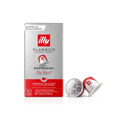 Illy | Espresso Classico 100% Arabica | Morbido e Vellutato - 10 Capsule in Alluminio per Caffè Espresso (57 Gr)