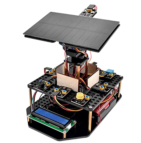 KEYESTUDIO Kit elettronico di localizzazione solare fai-da-te per Arduino UNO, sensore di temperatura e umidità, ecc. Regalo di programmazione educativa per adolescenti e adulti