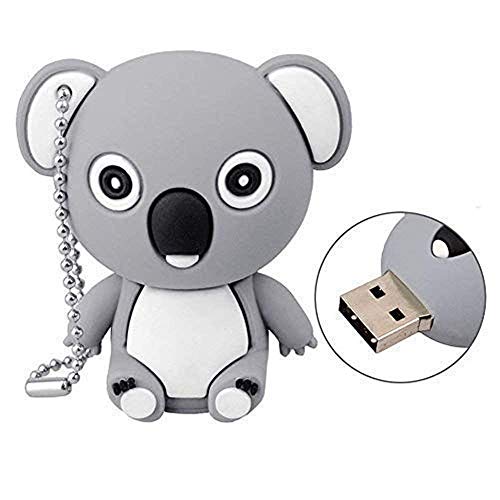 Koala Sopportare 16 GB - Koala Bear - Chiavetta Pendrive - Memoria Archiviazione dei Dati - USB Flash Pen Drive Memory Stick - Grigio