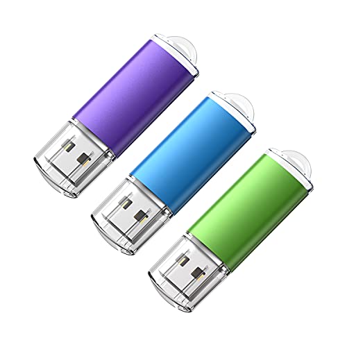 KOOTION Pendrive 32GB 2.0 Chiavette USB 32 Giga 3 Pezzi Chiavetta USB Flash Drive Chiave USB Penna USB Memoria USB(Blu, Verde, Viola)