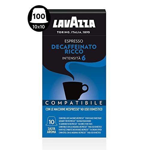 Lavazza, 100 Capsule Compatibili Nespresso, Espresso Decaffeinato R...