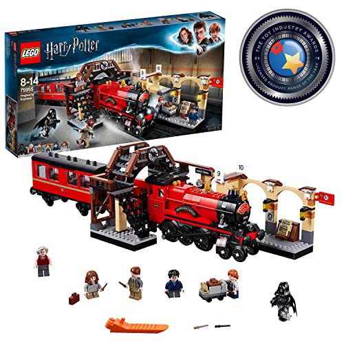 LEGO 75955 Harry Potter Espresso per Hogwarts, Stazione di King’s Cross con Binario, Treno Giocattolo da Costruire in Mattoncini, Idea Regal