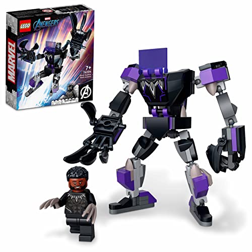 LEGO 76204 Marvel Armatura Mech Black Panther, Mattoncini Creativi con Action Figure Avengers, Giochi per Bambini dai 7 Anni