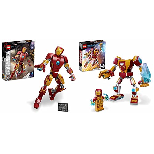 LEGO Marvel Personaggio di Iron Man, Giocattoli Super Heroes per Bambini dai 9 Anni, dal Film Avengers & Marvel Armatura Mech Iron Man, Mattoncini Creativi con Action Figure Avengers, Giocattoli