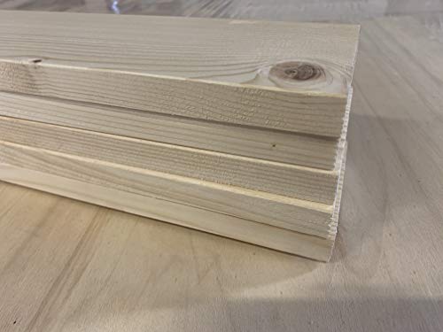 Listello - travetto in legno di abete piallato 4 lati. Misure varie spessore mm. 20. Made in Italy. (Abete mm. 20x70x2000 pz.5)